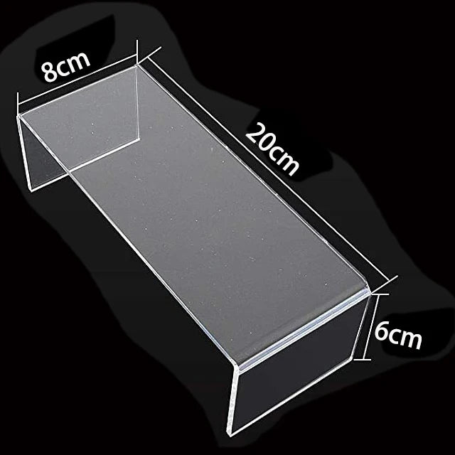 U Shape Acrylic Display Riser Stand, Clear Jewelry Display Riser Shelf Showcase For Dessert Cupcake Shoes Anime Figure Display