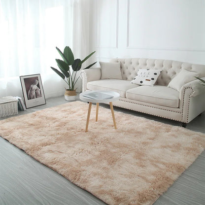 VIKAMA Tie-Dye Plush Carpet Living Room Decoration Soft Fluffy Home Mat Children's Room Baby Crawling Non-Slip Blanket