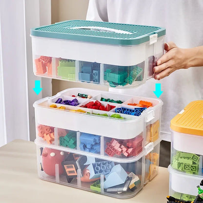 Plastic Storage Box For Lego Children Jigsaw Puzzle Building Block Container Classification Part Sort Box Kidroom Toy Organizer