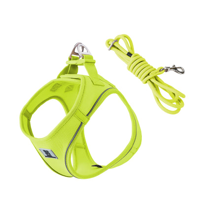 Dog Harness Leash Set for Small Medium Dog Adjustable Reflective Puppy Cat Harness Pet Vest Chihuahua Dachshund Outdoor Walking