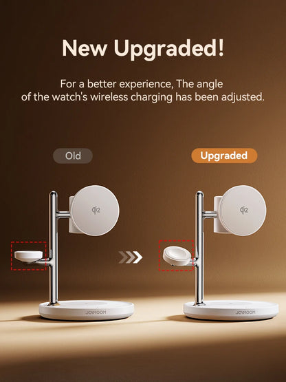Joyroom Qi2 Magnetic Charging Station for Apple Fast Wireless Charger for iPhone 17 16 15 Pro Max for iWatch for AirPods JR-W23