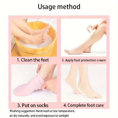 Socks Exfoliating Moisturizing Anti Dry Cracked Plantar Protection Socks ExfoliatingSilicone Socks Foot Skin Care Elastic Socks