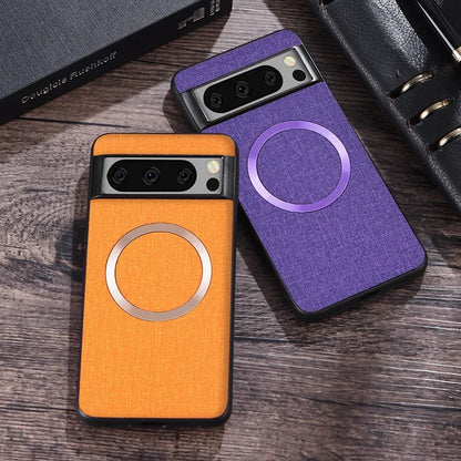 for Magsafe Fabric Cloth Case for Google Pixel 9 8 7 6 10 Pro XL 7A 8A 6A Magnetic Wireless Charging Slim Cover for Pixel 9Pro