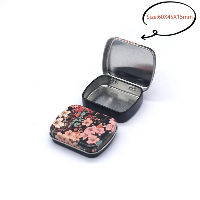 New Square Tin Storage Box – Silver Metal Box for Jewelry, Coins, Keys & Candy