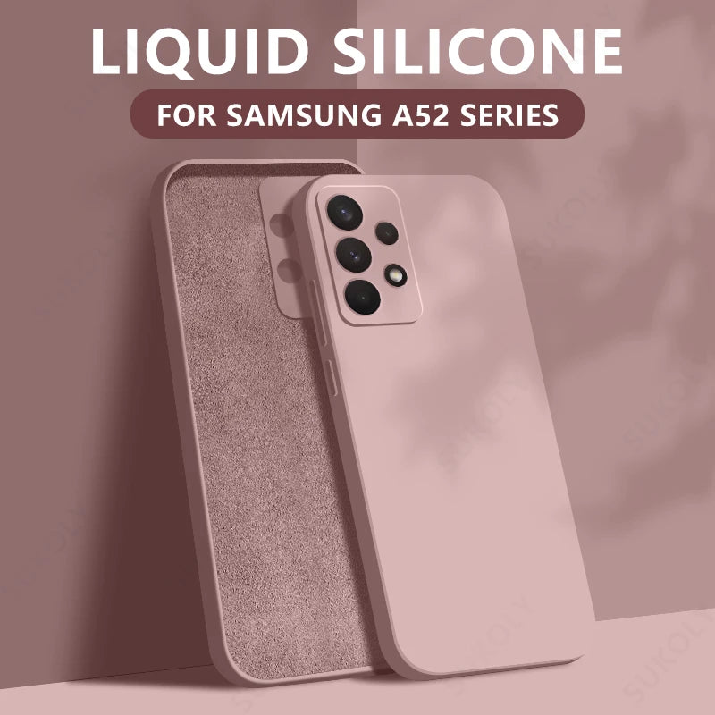 Liquid Silicone Case For Samsung Galaxy S24 S25 FE S26 S23 S22 Ultra Plus S25 Edge A57 A37 A56 A17 A16 A36 A54 A55 5G Soft Cover