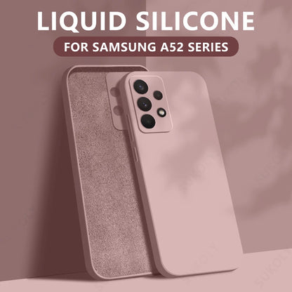 Liquid Silicone Case For Samsung Galaxy S24 S25 FE S26 S23 S22 Ultra Plus S25 Edge A57 A37 A56 A17 A16 A36 A54 A55 5G Soft Cover