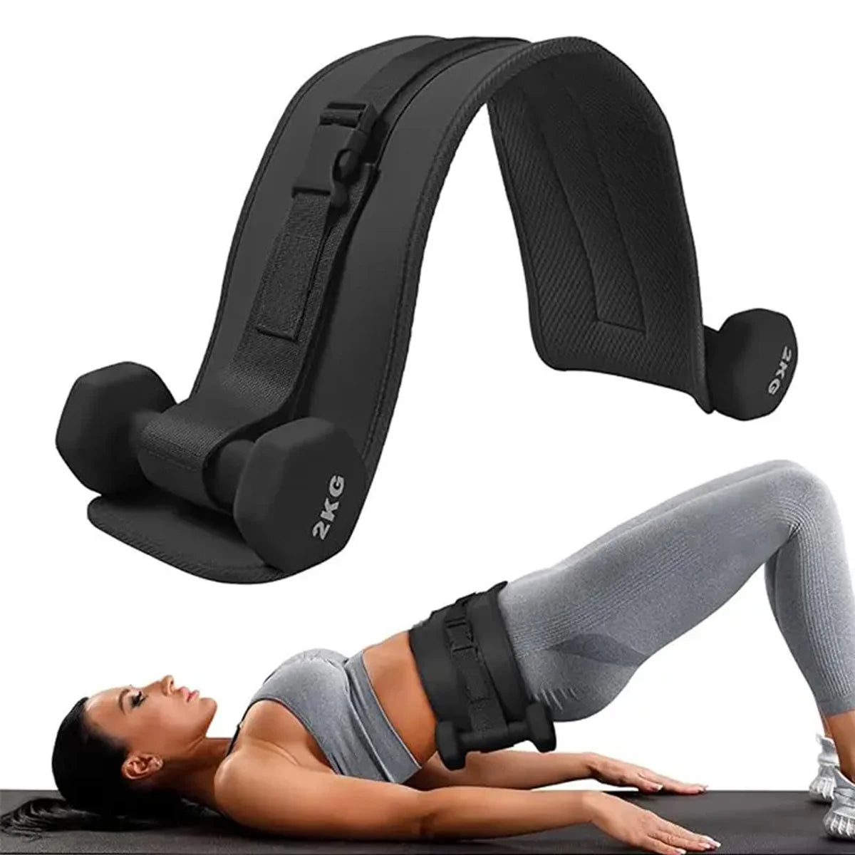 Adjustable Weighted Hip Bridge Belt for Home Gym