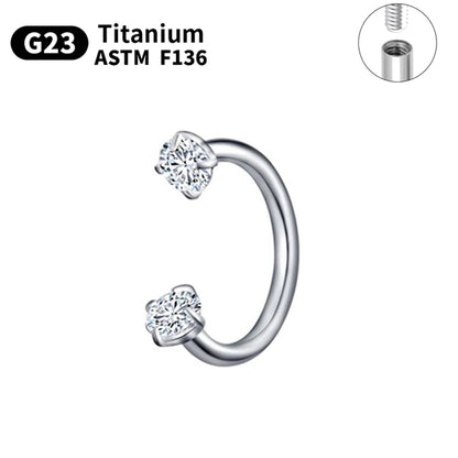 G23 Titanium Piercings Labret Stud Kit – 1/5/10pcs Lip, Nose, Eyebrow, and Cartilage Body Jewelry