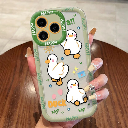 Cut Cat Aninal Phone Case For iPhone 15 Funda iPhone 16 17 Pro Max 11 13 14 12 7 8 Plus SE 2020 Air 17promax Silicone Soft Cover