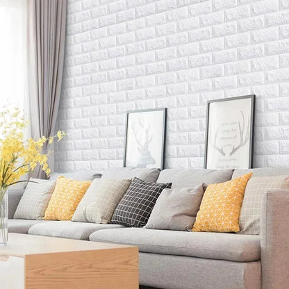 3D Brick Pattern Peel & Stick Foam Wallpaper – 70cm x 1m