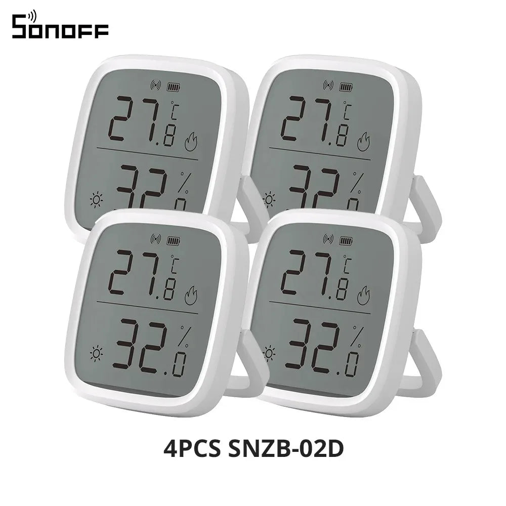 SONOFF SNZB 02D Zigbee Temperature Humidity Sensor SNZB-02D with LCD Screen for EWeLink SONOFF ZigBee Bridge Alexa Alice