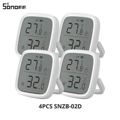 SONOFF SNZB 02D Zigbee Temperature Humidity Sensor SNZB-02D with LCD Screen for EWeLink SONOFF ZigBee Bridge Alexa Alice