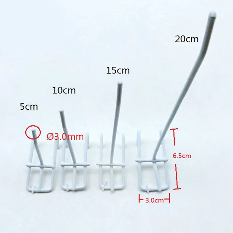 10Pcs Durable 5/10/15/20cm Screen Hooks 3.3mm Thickness Supermarket Iron Wire Mesh Hanging Hooks Iron Grid Hooks For Screen Grid