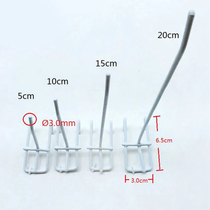 10Pcs Durable 5/10/15/20cm Screen Hooks 3.3mm Thickness Supermarket Iron Wire Mesh Hanging Hooks Iron Grid Hooks For Screen Grid