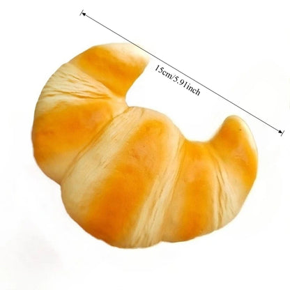 Squishy Croissant Squeeze Toy Slow Rising Sticky Stress Relief Toy Super Soft Food Creative Simulation Bread Anti-anxiety toys