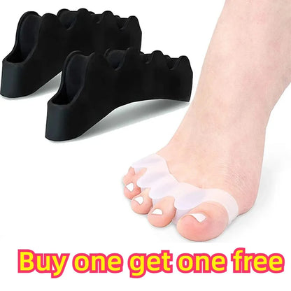 1Pair Soft Silicone Toe Separator Cushion Portable Household Foot Relief Protective Accessory For Toe Spacing