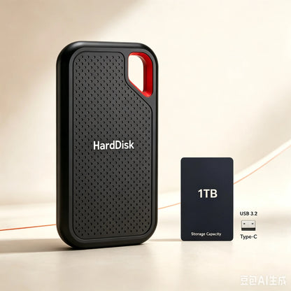 Light Pocket External Hard Drive1TB Hard Disk Storage Device Compatible SSD for MAC PC