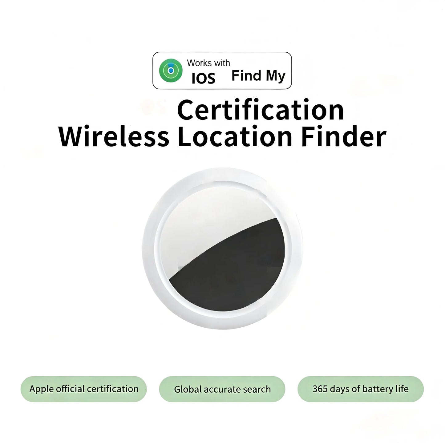 Dual OS Bluetooth Anti-Lost Tracker, Compatible with iOS Find My & Android, Sound Alarm Locator for Keys Phones & Personal Items