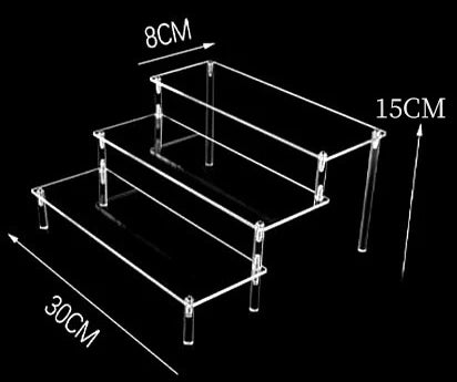 Clear Acrylic Display Stand For Anime Figures Cupcake Shelf Organizer Desserts Holder Jewels Display Risers Stand Perfume Stand