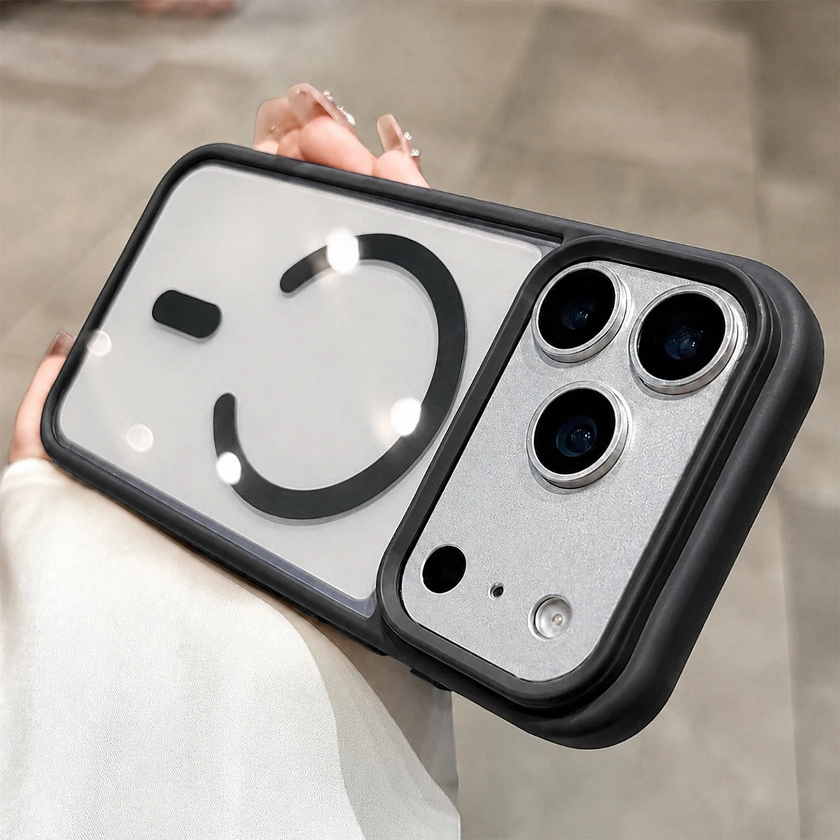 Clear Magnetic Phone Case With Soft-Touch Shockproof Bumper, Acrylic Transparent Back Cover, Raised Camera Protection, Wireless Charging, For iPhone 17 Pro Max/17 Air/16/15/14/13/12/11/XS/X Series