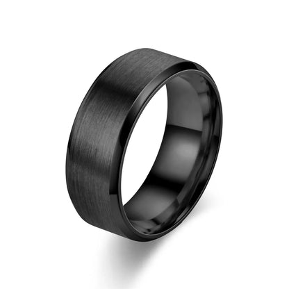 Stainless Steel Tungsten Ring – Unisex 8mm Brushed Wedding Band for Men & Women (6 Colors)