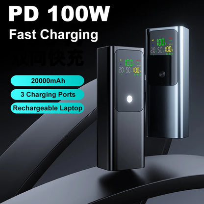 DIY Battery Charger Case PD 100W Fast Charging for 4PCS 21700 Polymer 20000mA Battery Power Bank Box for Macbook Need Welding