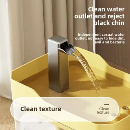 Cat Water Fountain with Auto Filter Transparent Anti-Dry Burning Recirculating Dispenser Includes Pump for Cats