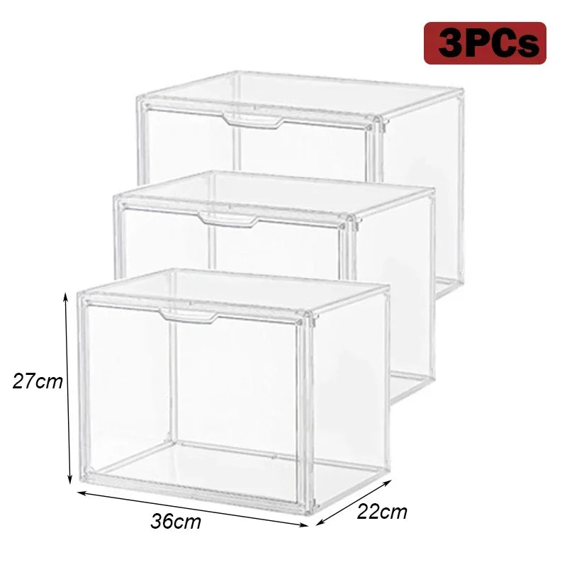 Transparent Storage Box Organizer Bookshelf Album CD Desktop Dustproof Display Cabinet Figures Acrylic Box Blind Box Showcase