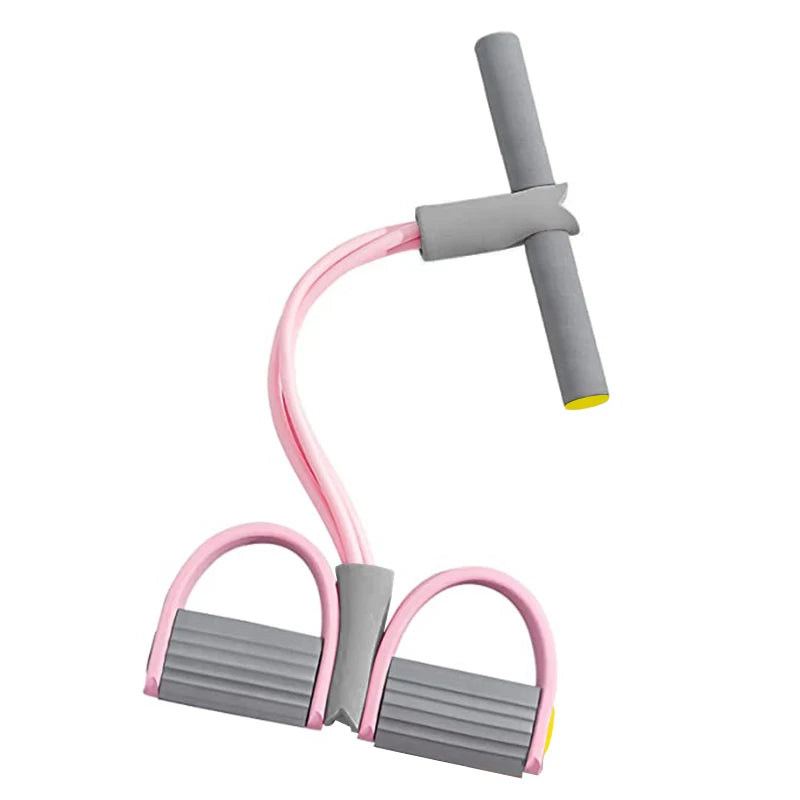 4-Tube Resistance Band Set with Foot Pedal — Home Gym Training