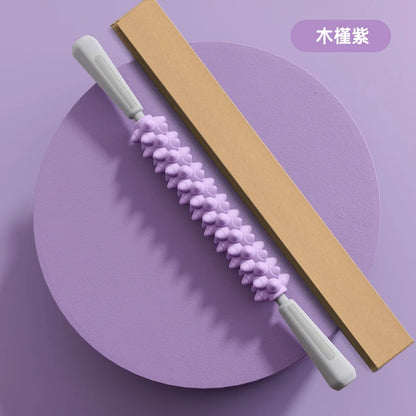 Yoga Massage Stick Yoga Fitness Wolf Teeth Muscles Massage Stick Calves Thighs Quadriceps Arm Forearm Relaxation Artifact Roller