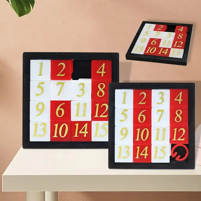 Magnetic Number Sliding Puzzle, Portable Educational Travel Toy for Kids & Adults, Silent Classroom Math Game Logic Brain Teaser