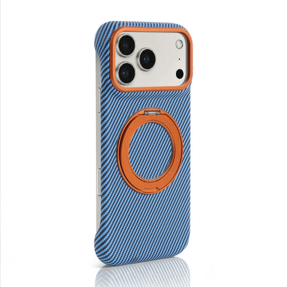 Fashion Premium PU Leather Phone Case With 360° Rotatable Ring Kickstand Compatible With iPhone 14 15 16 17 Pro Max