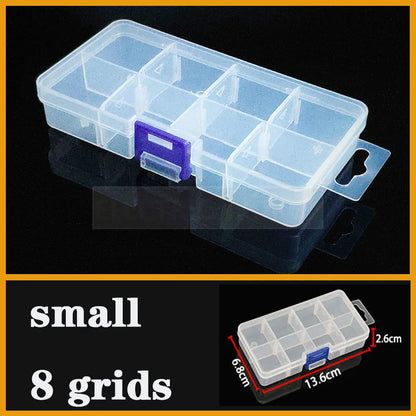 Transparent Plastic Screw Compartment Box – Jewelry, Earring & Tool Storage Organizer