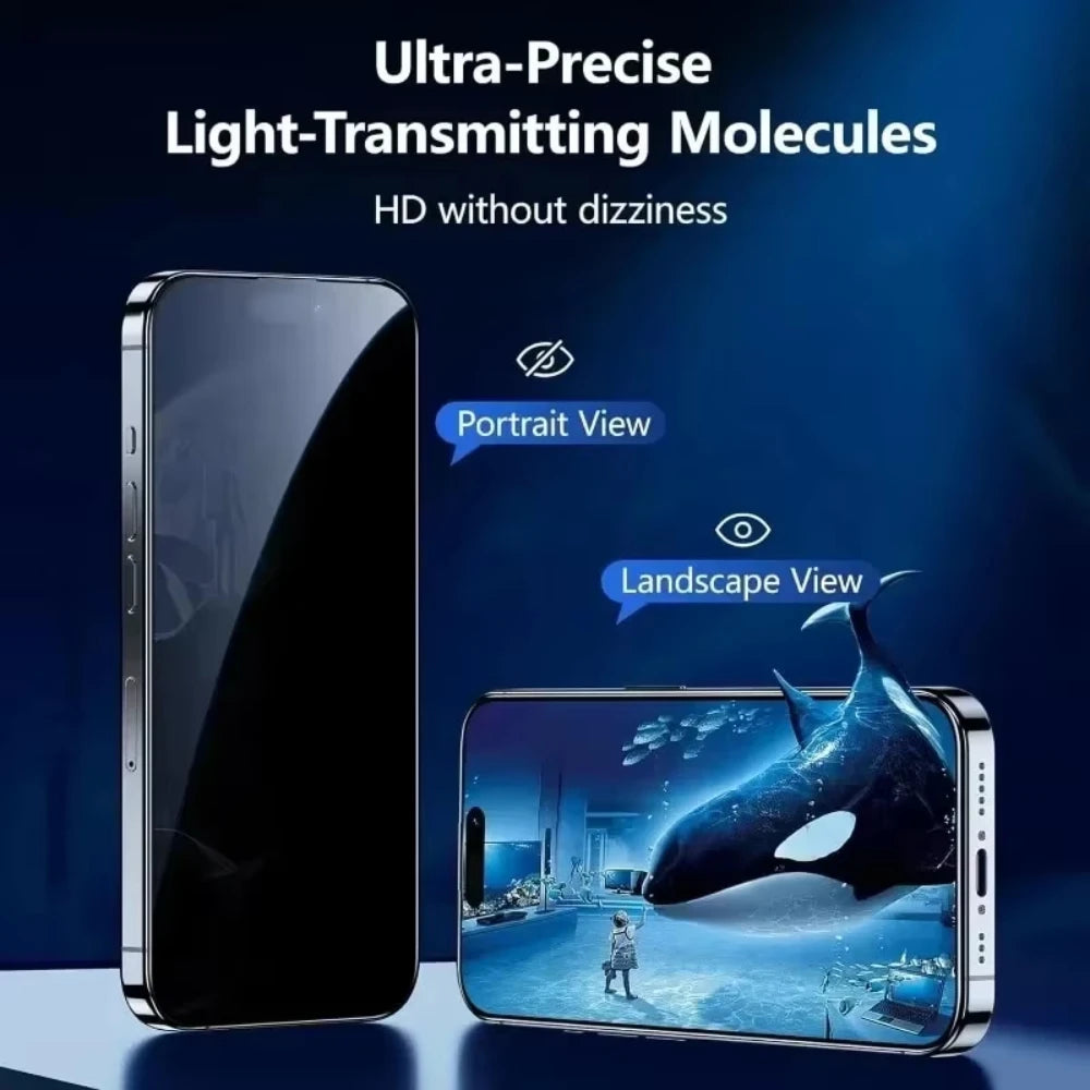 NNBILI 4PCS Privacy Screen Protectors For iPhone 15 13 12 14 16 17 Pro Max Mini Anti-spy Tempered Glass For iPhone 17Air Glass