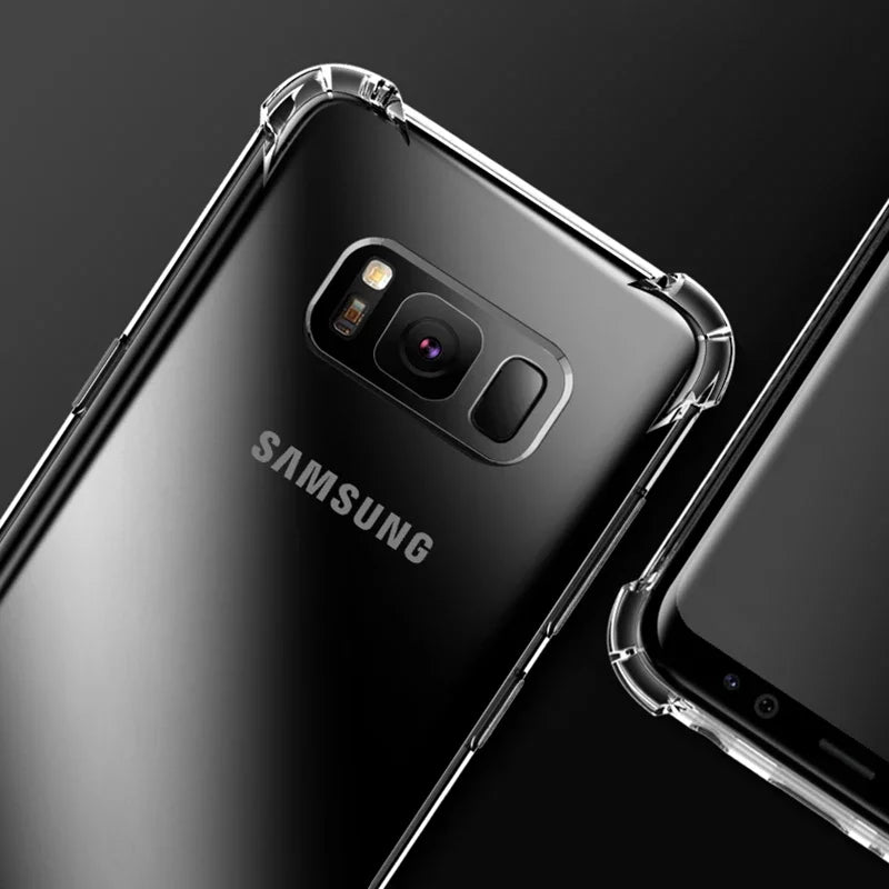 Luxury Silicone Case For Samsung Galaxy S25 S24 S20 FE S10 S9 S8 Plus S10E Note 8 9 10 Lite Transparent Soft Shockproof Case
