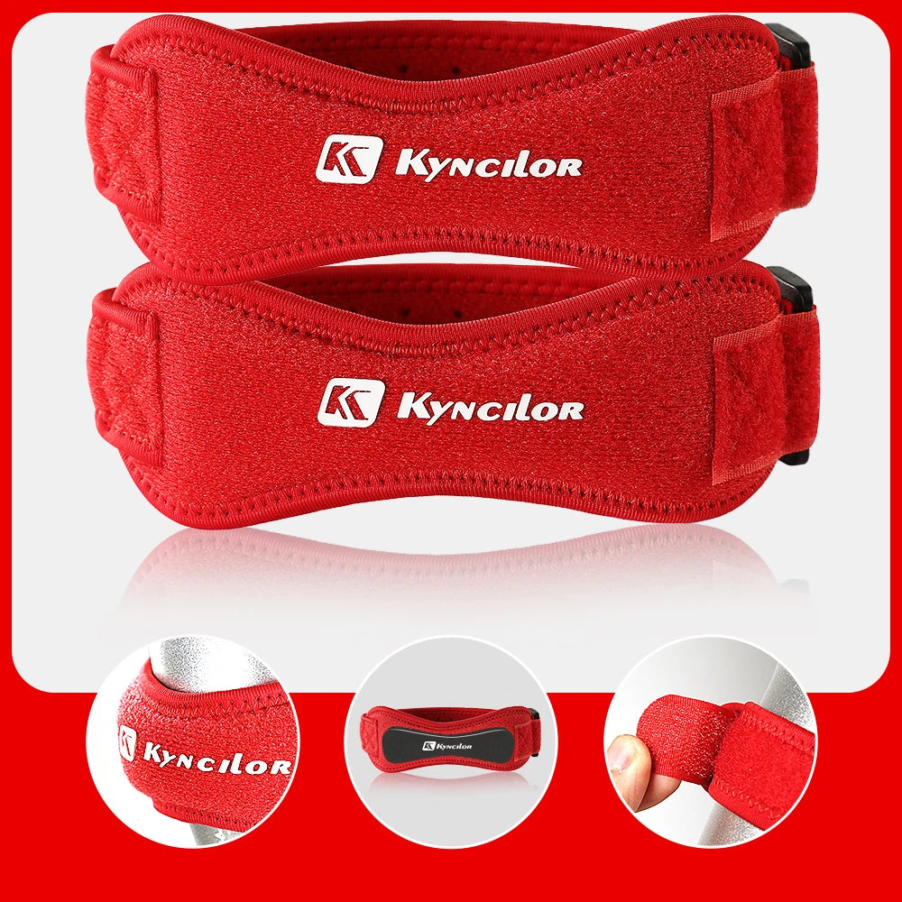 1PC Patella Kneecap Band Adjustable Silica Gel Knee Tendon Strap Protector Knee Pad Running Sports Cycling Gym Knee Support