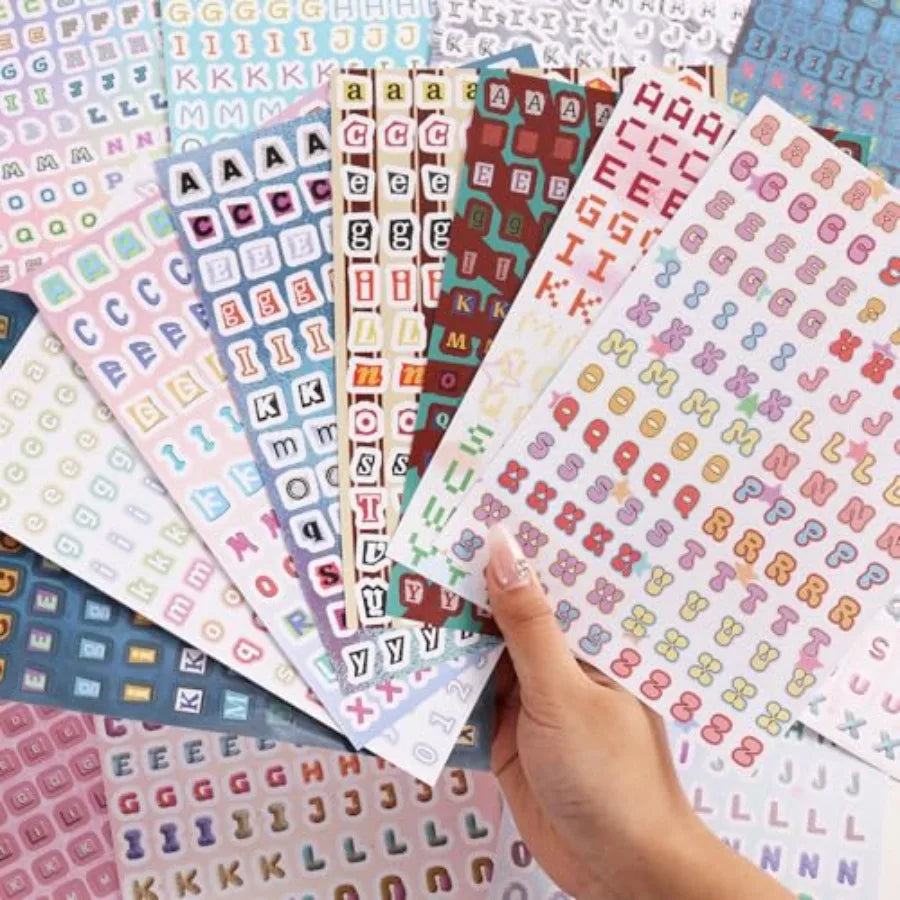 2000+ Pcs Alphabet Sticker for Journaling Fun Colorful Craft Letter Stickers for Junk Journal Scrapbooking Supplies Ideal DIY D