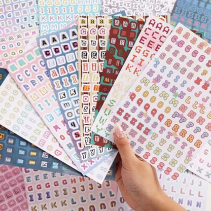 2000+ Pcs Alphabet Sticker for Journaling Fun Colorful Craft Letter Stickers for Junk Journal Scrapbooking Supplies Ideal DIY D