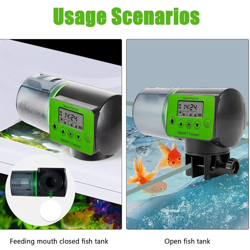 Automatic fish tank feeder intelligent timing automatic feeder aquarium goldfish feeder large capacity fish aquarium feeder
