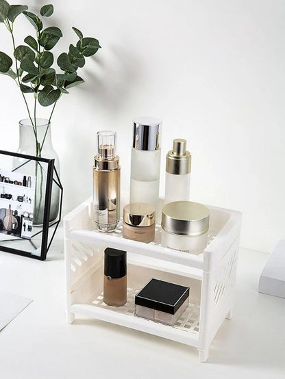 2-Tier PP Desktop Storage Rack – Desk Organizer