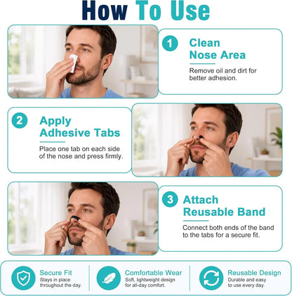 Nasal Dilator Sports Sleep Nasal Breathing Dilators Starter Kit Nose Breathe Strips Reduce Snoring Increase Air Intake Kit