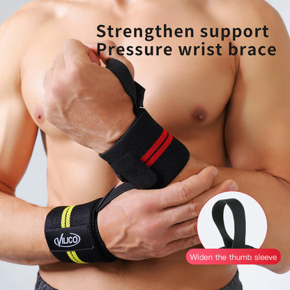 1/2 Piece- Wristband Wrist Support Brace Straps Extra Strength Weight Lifting Wrist Wraps Bandage Fitness Gym Training