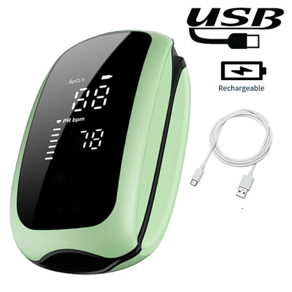 Rechargeable Medical Oximeter Strap Lanyard Fingertip Pulse Oximeter Blood Oxygen Saturation Monitor Digital LED Display Child