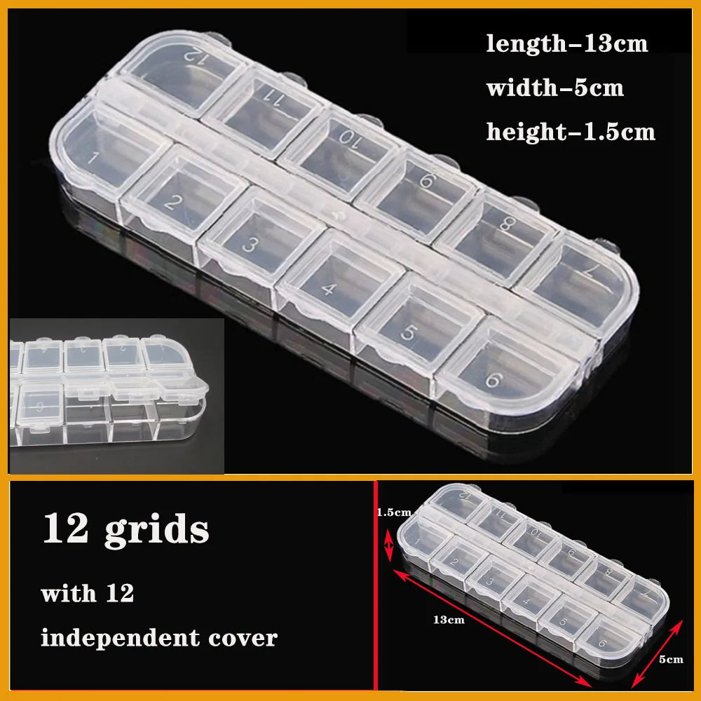 Transparent Plastic Screw Compartment Box – Jewelry, Earring & Tool Storage Organizer