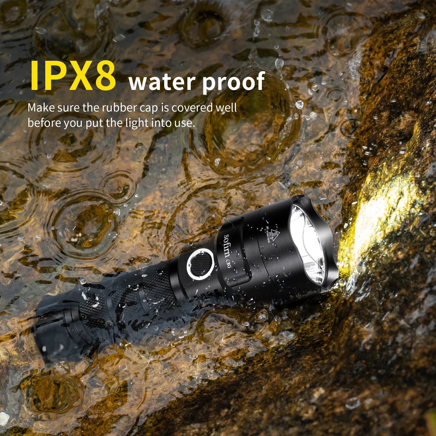 SOFIRN C8G Powerful LED Flashlight 21700 SST40 18650 With Power Indicator Lantern Torch 2 Groups Ramping SOS Beacon Outdoor