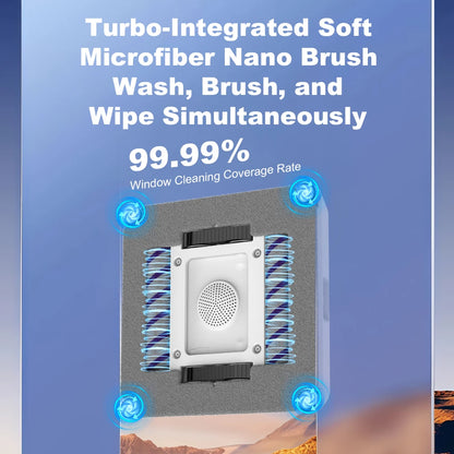2026 Window Cleaning Robot Liectroux S9, 2 Roller Brushes,6-Way Water Pump Spray,10000Pa Suction,4 Corner Brushes,App Control