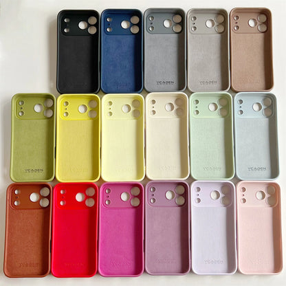 Shockproof Bumper For iPhone 17 Air New For iPhone 17 Pro Max Case For Apple iPhone 17 Pro Cover Yellow Liquid Silicone Rubber