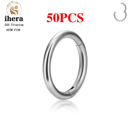G23 Titanium Nose Ring – 10/50PCS Hoop Piercing Jewelry, 16/18/20G