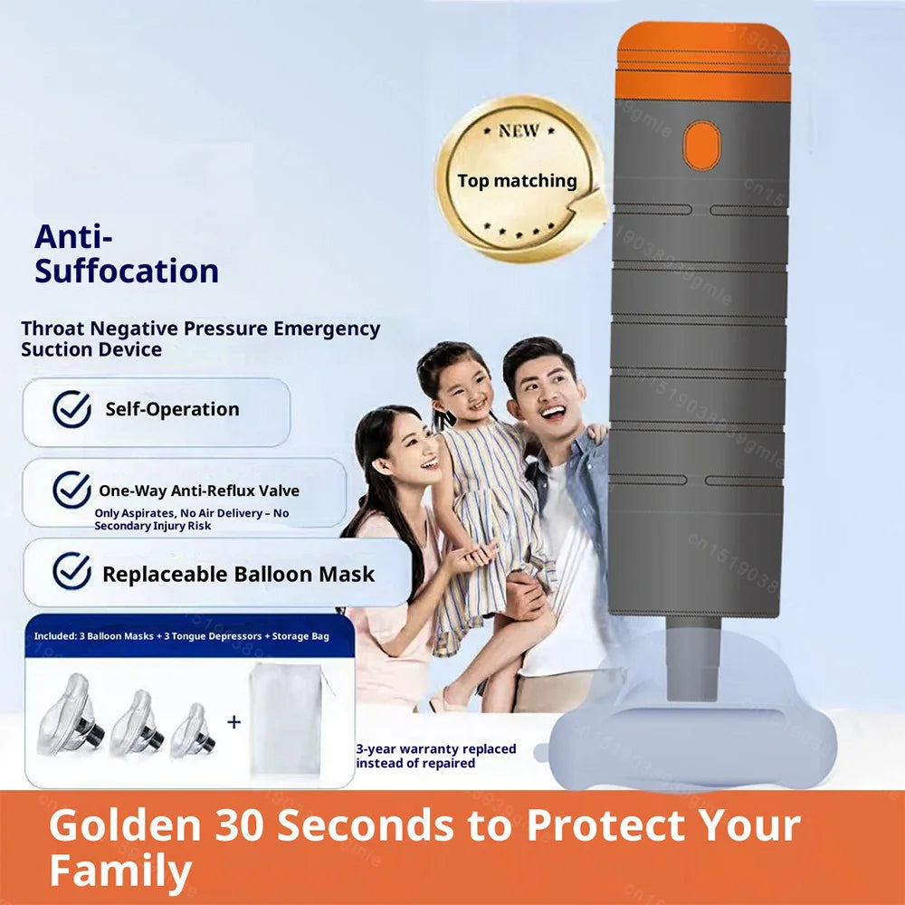 Auto First Aid Choking Rescue Device Travel Home CPR Choking Emergency Device Adult Children Portable Asphyxia Rescue Machine