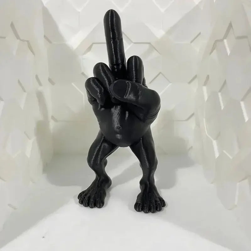 Middle Finger Figure With Legs Office Desk Resin Ornaments Creative Funny Middle Finger Desktop Decoration